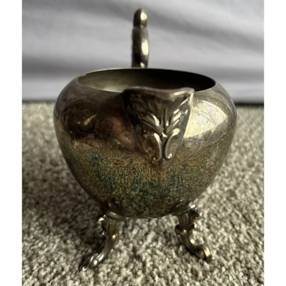 Antique Birmingham‎ Silver Footed Coffee/Teapot BSC & Creamer Pitcher Collector